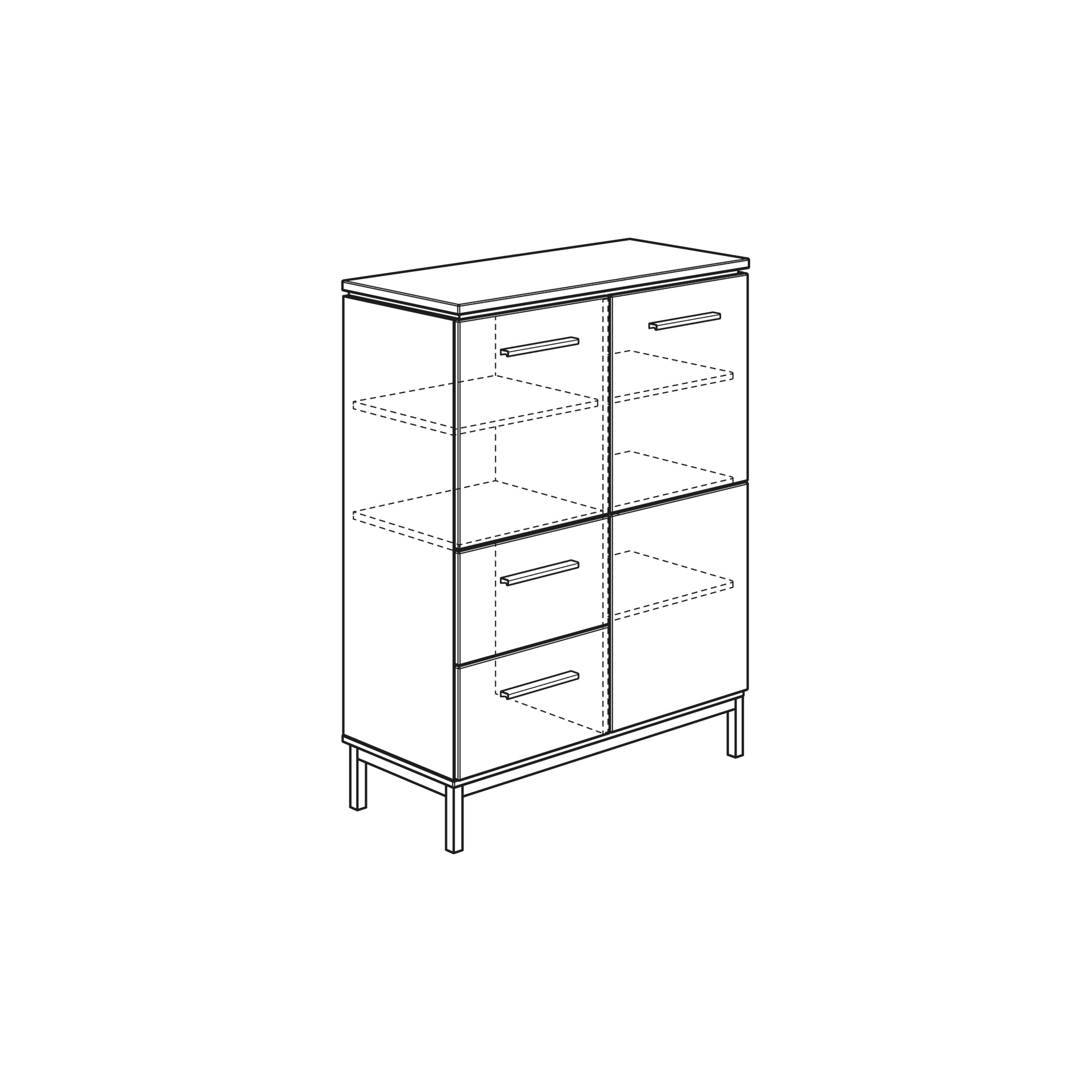 Paidi Highboard Benne 