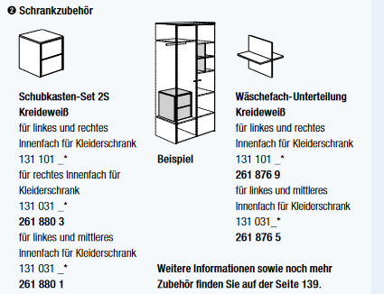 Paidi Schiebetürenschrank 2T2S, Breite 123,6 cm Fionn und Remo 