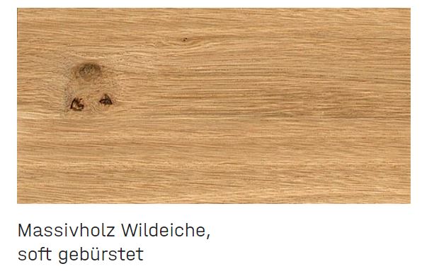 Wildeiche massiv, soft gebürstet