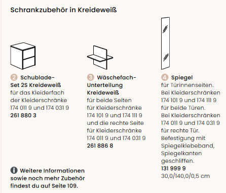 Paidi Kleiderschrank 2T Levke 