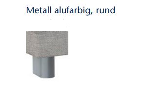 F1 = Metall alufarbig (rund)